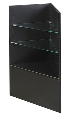 Fully Assembled 90 Degree Corner Filler Display - Black