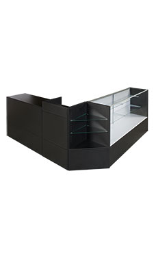 Black Economy Display Case Arrangements