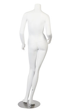 White Cameo Fiberglass Headless Posing Mannequins - Female