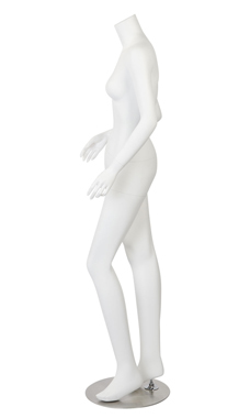White Cameo Fiberglass Headless Posing Mannequins - Female