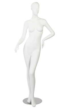 White Cameo Fiberglass Female Mannequins with Head