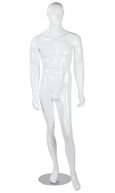 Male High Gloss Mannequins - White