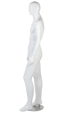 Male High Gloss Mannequins - White