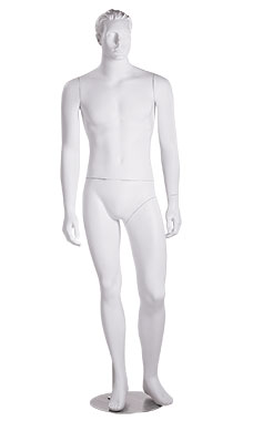 Male Mannequin With Head Cameo White