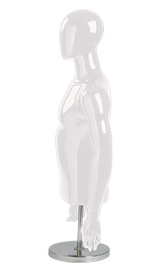 Male Glossy White ½ Body Mannequin