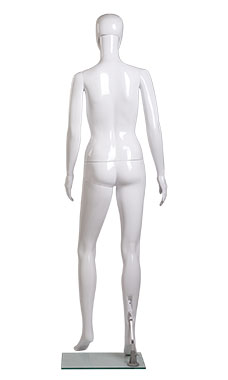 Female Glossy White Plastic Mannequin Pose 1
