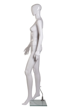 Female Glossy White Plastic Mannequin Pose 1