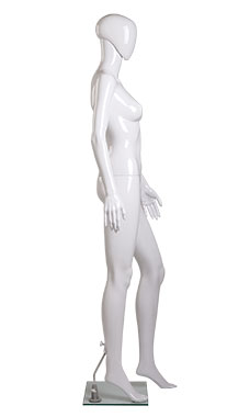 Female Glossy White Plastic Mannequin Pose 1
