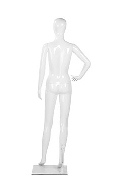Female Glossy White Plastic Mannequin Pose 2