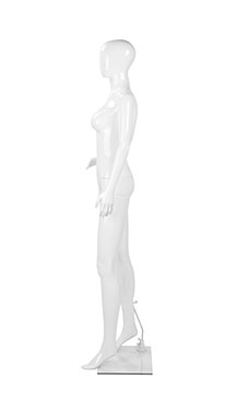 Female Glossy White Plastic Mannequin Pose 2