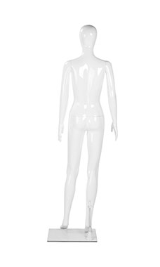 Female Glossy White Plastic Mannequin Pose 4