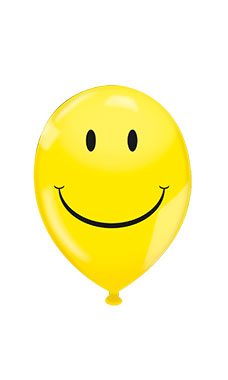 17" Latex Balloons - Yellow Smiley Face 17" Latex Balloons - Yellow Smiley Face
