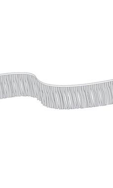 Metallic Fringe Pennant - Silver Metallic Fringe Pennant - Silver