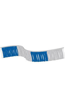 Metallic Fringe Pennant - Blue/Silver