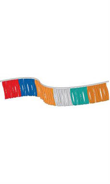 Multi Colored 60 foot Metallic Fringe Pennant