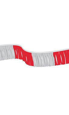 Red/Silver 60 foot Metallic Fringe Pennant Red/Silver 60 foot Metallic Fringe Pennant