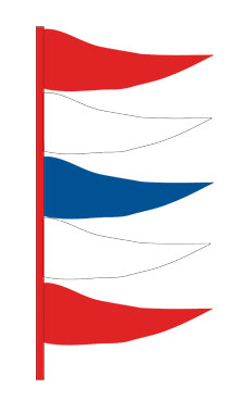 Plasticloth Antenna Pennant - Red/White/Blue Plasticloth Antenna Pennant - Red/White/Blue