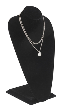 Tall Black Velvet Necklace Display Tall Black Velvet Necklace Display