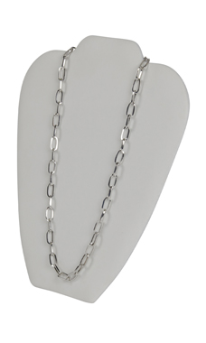 White Faux Leather Necklace Display Easels White Faux Leather Necklace Display Easels