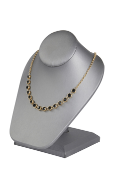 Gray Necklace Display On Stand