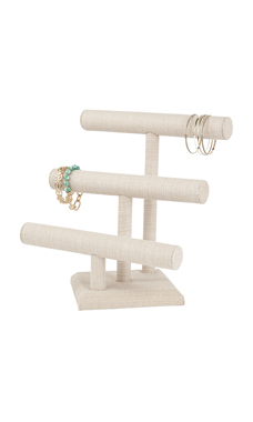 3-Tier Linen Jewelry Display 3-Tier Linen Jewelry Display