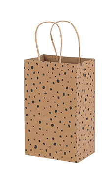 Small - Modern Dot Paper Shopping Bags - Case of 100 Small - Modern Dot Paper Shopping Bags - Case of 100