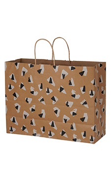 Large - Retro Paper Shopping Bags - Case of 100