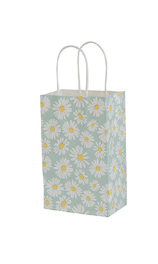 Small - Daisy Paper Shopping Bags - Case of 100 Small - Daisy Paper Shopping Bags - Case of 100