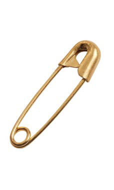 Closeable Brass Safety Pins for Dressmaker Forms
