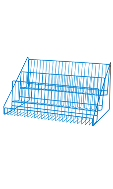 Made to Order Blue 3-Tier Wire Countertop Rack