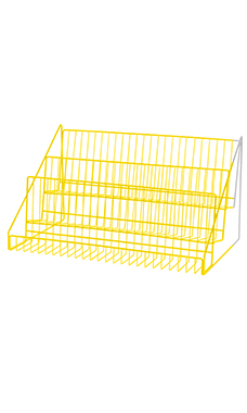 Made to Order Bright Yellow 3-Tier Wire Countertop Rack Made to Order Bright Yellow 3-Tier Wire Countertop Rack