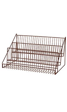 Made to Order Fine Textured Rustic Copper 3-Tier Wire Countertop Rack Made to Order Fine Textured Rustic Copper 3-Tier Wire Countertop Rack