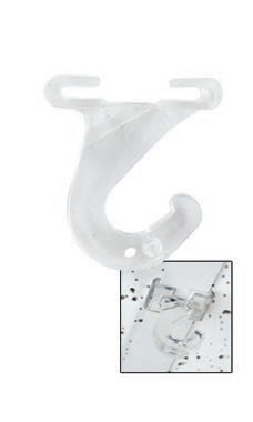 Lexan Ceiling Hook for Suspended Ceiling Tracks