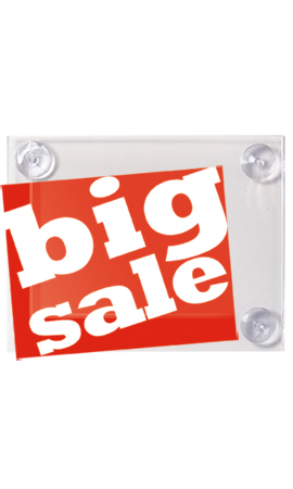 8 ½ x 11 inch Window Sign Holder with Suction Cups 8 ½ x 11 inch Window Sign Holder with Suction Cups