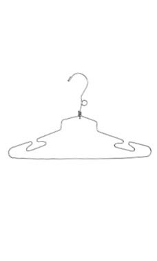 16 inch Chrome Metal Lingerie Hanger Case of 100