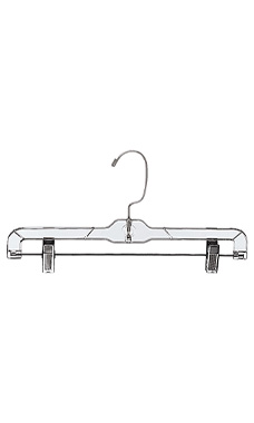 Medium Weight 14 inch Clear Plastic Skirt and Pants Hangers Medium Weight 14 inch Clear Plastic Skirt and Pants Hangers