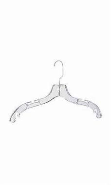 Clear Plastic Childrens Dress Hangers - 14" Clear Plastic Childrens Dress Hangers - 14"