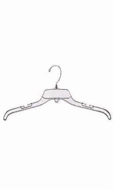 Heavy Weight Break-Resistant 17 inch Clear Plastic Dress Hangers