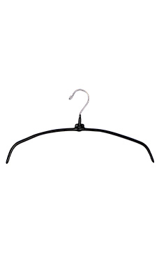 16 inch Black Metal Non-Slip Rubberized Hangers Case of 100 16 inch Black Metal Non-Slip Rubberized Hangers Case of 100