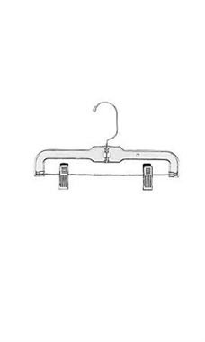 11" Plastic Skirt/Pants Hanger - Clear 11" Plastic Skirt/Pants Hanger - Clear