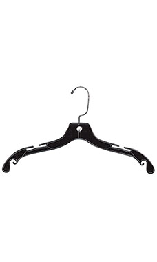 Medium Weight 17 inch Black Plastic Dress Hangers Medium Weight 17 inch Black Plastic Dress Hangers