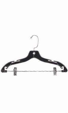 17" Black Plastic Suit Hangers