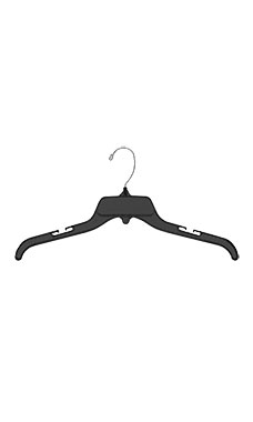 Heavy Weight Break-Resistant 17 inch Black Plastic Dress Hangers Heavy Weight Break-Resistant 17 inch Black Plastic Dress Hangers