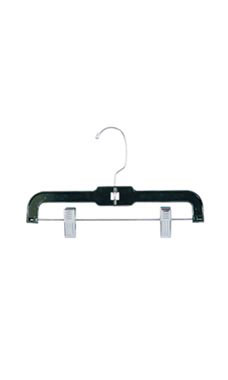 11 inch Black Plastic Children's Skirt and Pants Hangers