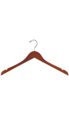17" Cherry Wood Dress Hangers 17" Cherry Wood Dress Hangers