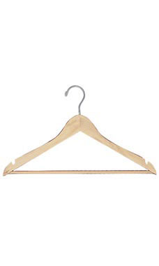 17" Natural Wooden All Purpose Hangers 17" Natural Wooden All Purpose Hangers