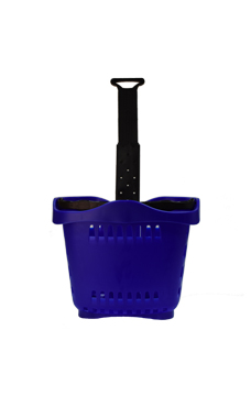 Set of 10 Rolling Blue Shopping Baskets Set of 10 Rolling Blue Shopping Baskets