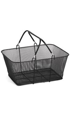 Black Wire Metal Shopping Baskets Black Wire Metal Shopping Baskets