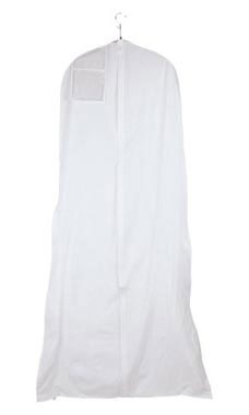 Zippered Bridal Gown Cover - White Zippered Bridal Gown Cover - White