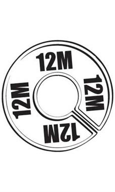 "12 Months" Black On White Round Size Divider